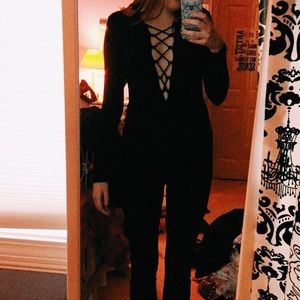 Criss cross body suit